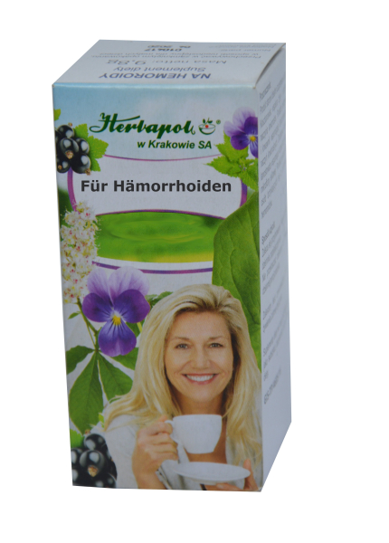 Herbal capsules for hemorrhoids, fix pain, bleeding, swelling, 30 St., with plantain, horse chestnut flowers, yarrow, nettle